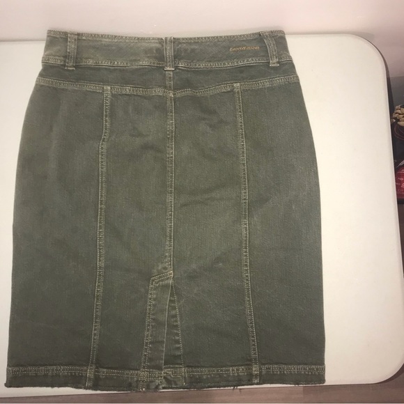 DKNY Jeans denim midi denim pencil skirt with back slit size 10 - Picture 2 of 8